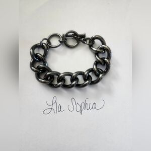 LIA SOPHIA Black Metal Bracelet